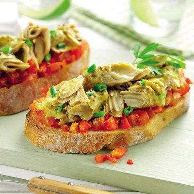 Tangy Mustard Mackerel Toasts