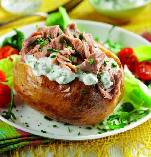 Baked Potatoes with Sour Cream