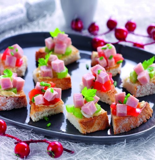 Tasty Ham Canapés