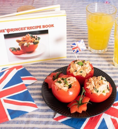Tomato Stuffed With Mediterranean Salmon