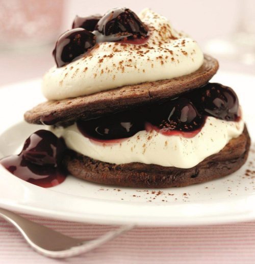 Black Cherry Chocolate Pancakes