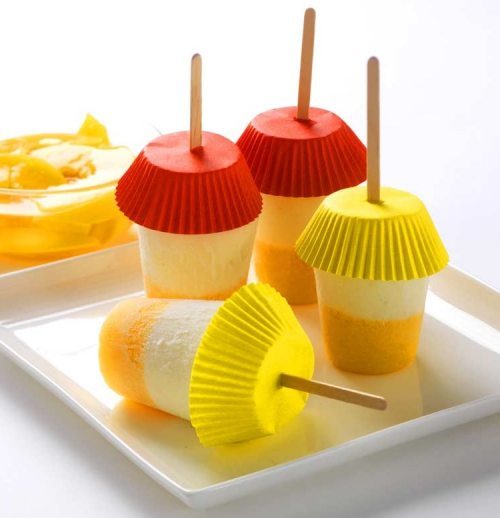 Peach and Vanilla Yoghurt Pops