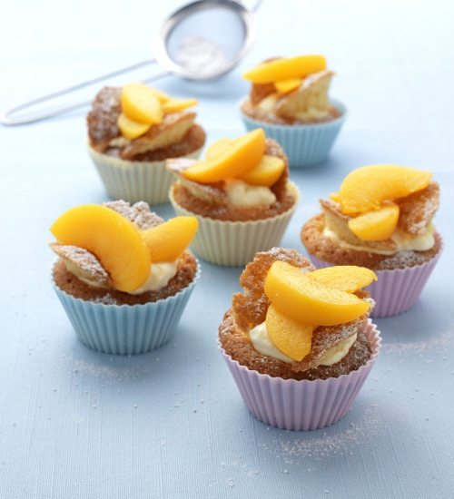 Peaches and Cream Fairy Wing Cakes