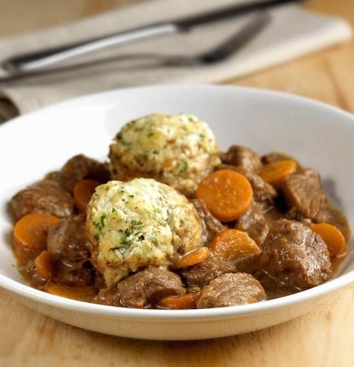 Stewed Steak with Herby Dumplings