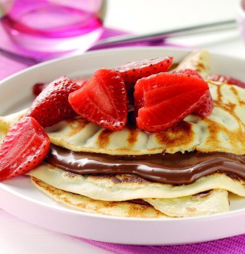 Strawberry and Chocolate Pancakes