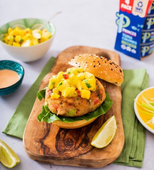 Thai Tuna Burgers with Mango Salsa