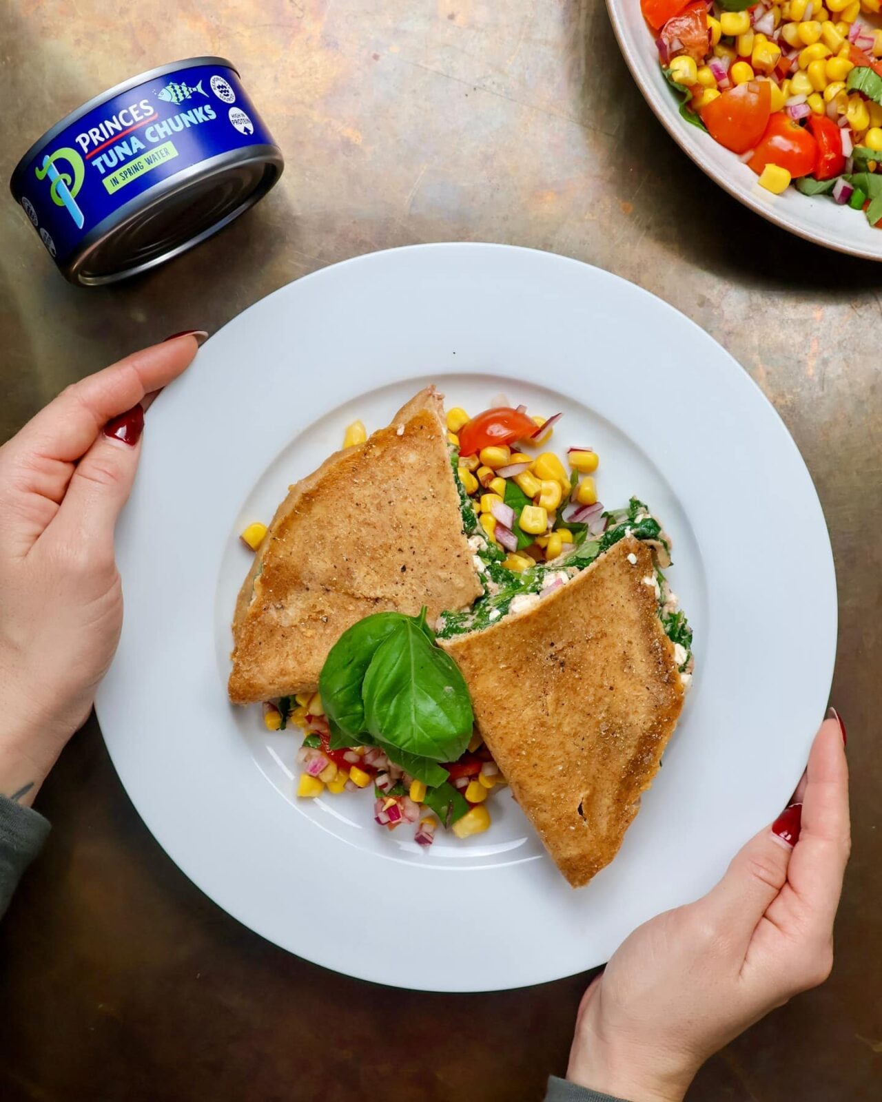Tuna and Spinach Crepes