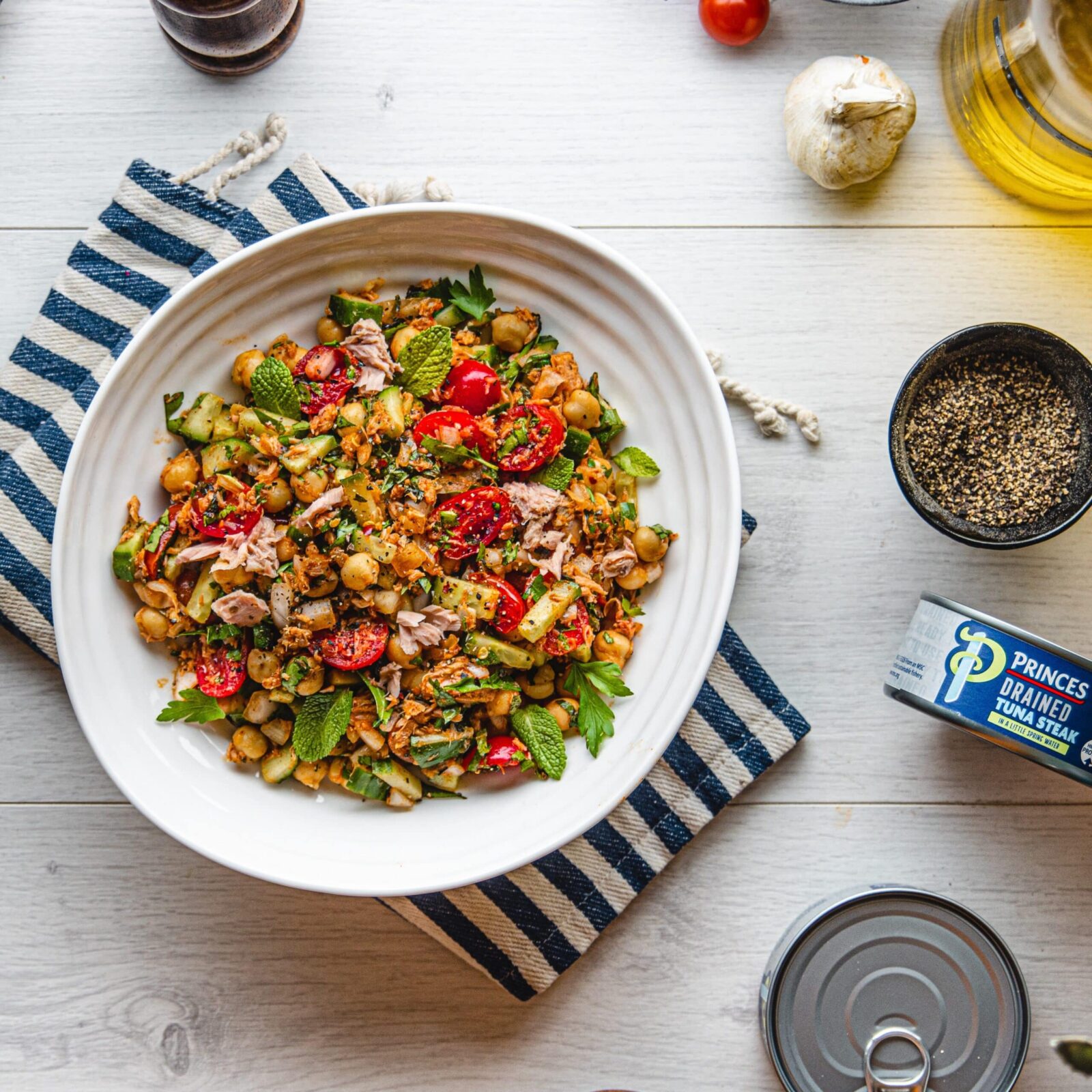 Middle Eastern Inspired Tuna & Chickpea Salad