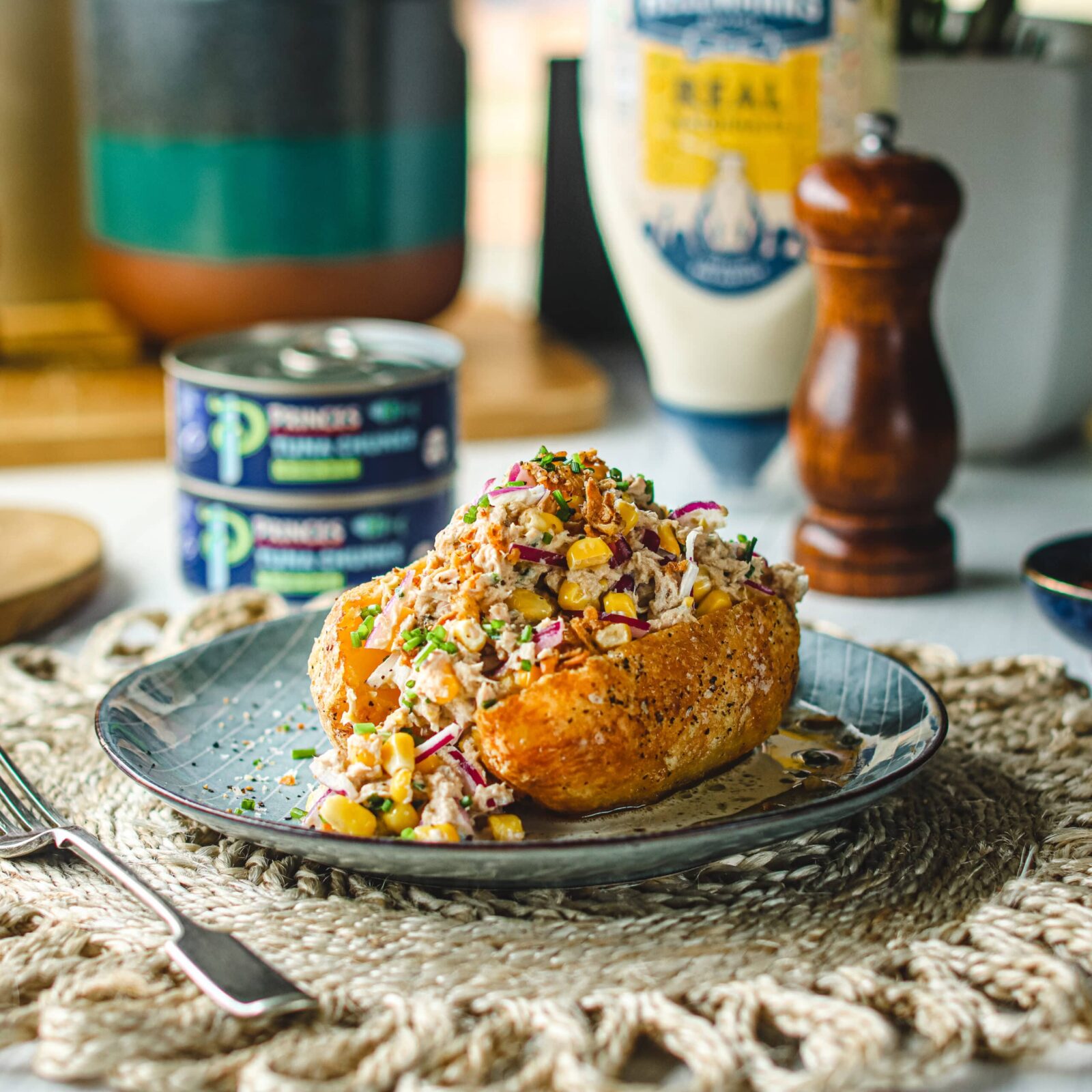 Tuna Mayo stuffed Giant Roast Potato