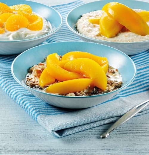 Peach Slices with Cereal